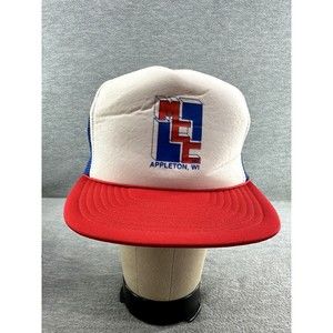 Vintage San Sun Appleton, WI MCC Logo Blue/White/Red Snapback Trucker Hat/Cap